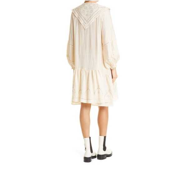 Munthe Capture Shift Ruffle Dress in Creme Size 40 EU 10 US NWT - Picture 3 of 6